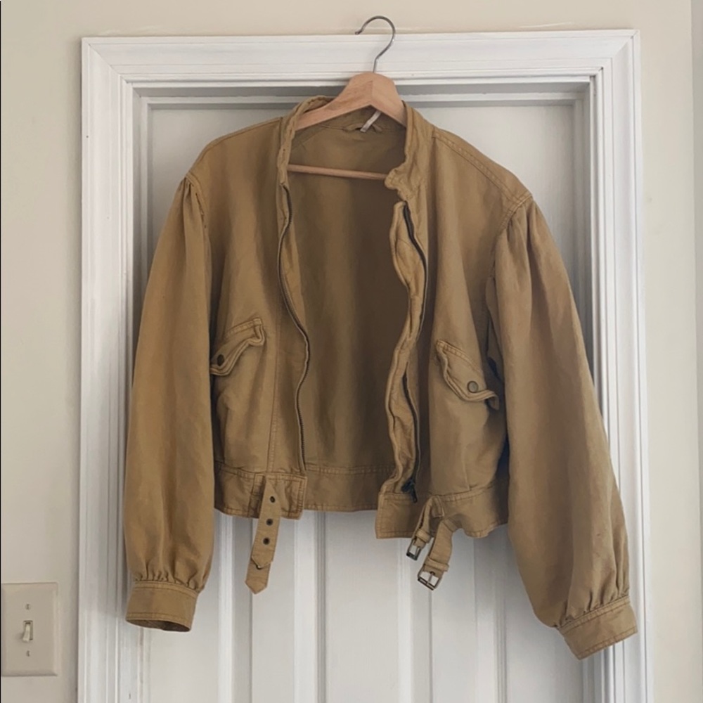 Tan Free People Poet’s Jacket Size XS